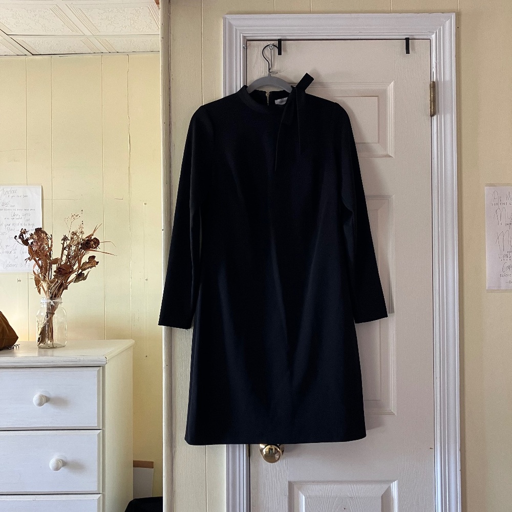 Calvin Klein Long Sleeved Ponte Knit Sheath Dress